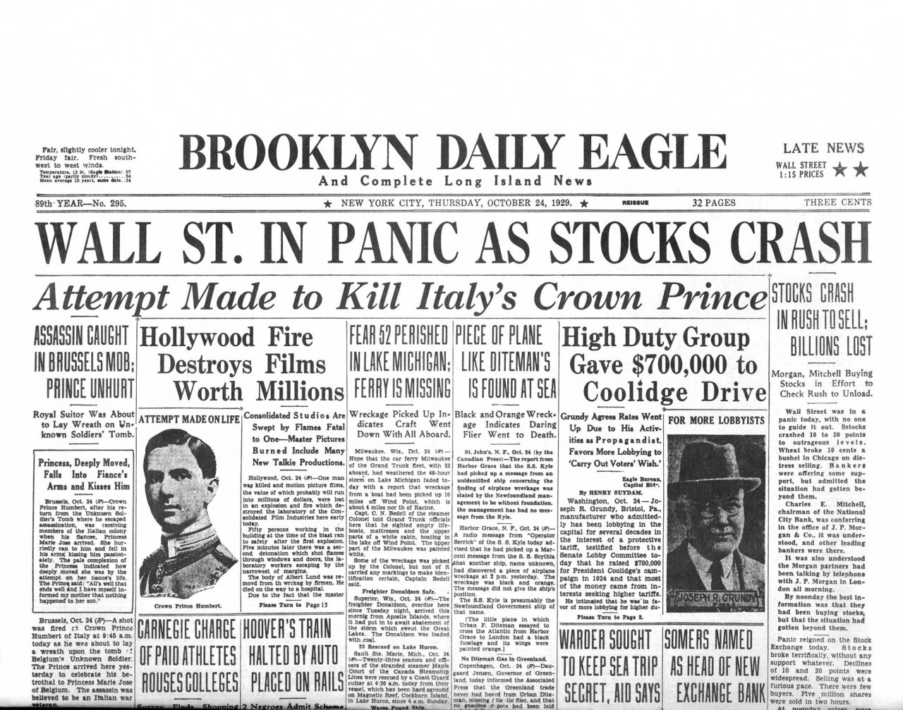 Börsencrash New York, 1929