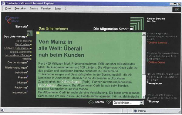 Launch der neuen Webseite, 2000